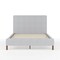 Martha Stewart Britta Full Upholstered Platform Bed w/Rounded Headboard, Piped Detailing/Cushioned Siderails, Gray TW-3WDB01B-F-GY-MS - alternate 3